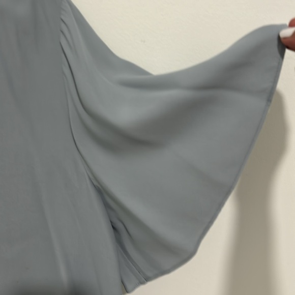 Powder Blue Flowy Blouse - Picture 2 of 3